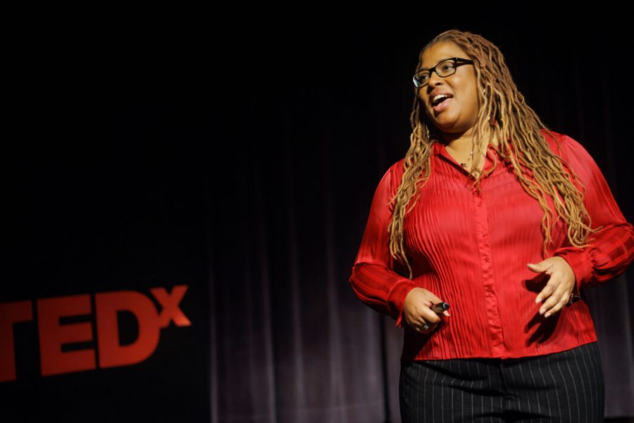 Carolyn speaking at TEDx Milton